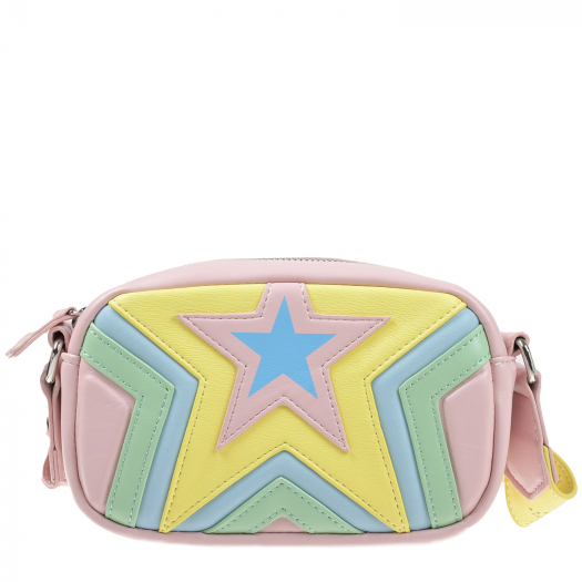 Розовая сумка с декором &quot;звезда&quot;, 19х13х5 см Stella McCartney | Фото 1