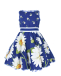 Платье с цветочным принтом Monnalisa | Фото 1