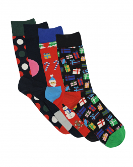 Носки с новогодним принтом в подарочной коробке Happy Socks Мультиколор, арт. XGBS09 7300 | Фото 1
