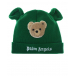 Зеленая шапка с аппликацией &quot;медвежонок&quot;  | Фото 1