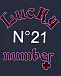 Темно-синяя толстовка с принтом &quot;Lucky number&quot; No. 21 | Фото 3