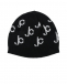 Черная шапка со сплошным лого Just Cavalli | Фото 1