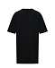 Платье-футболка с белым лого, черная MSGM | Фото 2