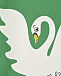 Зеленый свитшот с принтом &quot;лебедь&quot;  | Фото 3