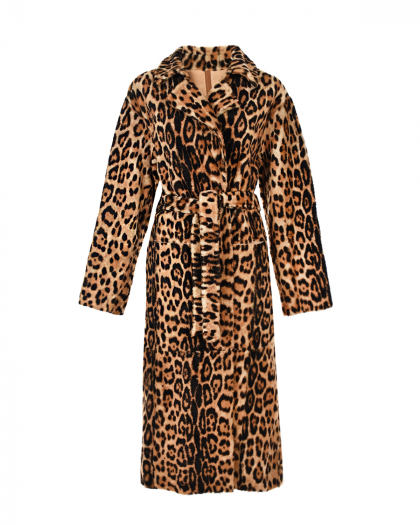 Пальто с леопардовым принтом Yves Salomon | Фото 1