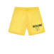 Желтые шорты для купания с лого Moschino | Фото 1