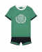 Комплект зеленая футболка с лого+синие шорты Guess | Фото 1