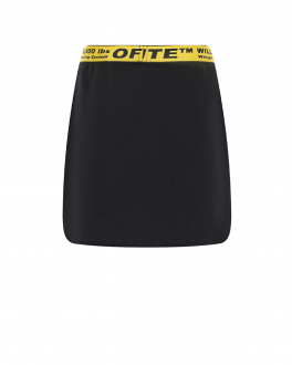 Черная юбка с желтым поясом Off-White Черный, арт. OGCK001S22FLE0021018 | Фото 2
