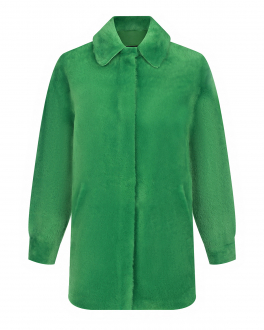 Зеленое двустороннее пальто из овчины Blancha Зеленый, арт. 22045-300 SMERALDO | Фото 2