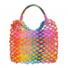 Яркая плетеная сумка с косметичкой, 30х27 см. Stella McCartney | Фото 1