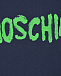 Темно-синяя футболка с зеленым лого Moschino | Фото 3