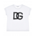 Футболка с кружевным логотипом Dolce&Gabbana | Фото 1