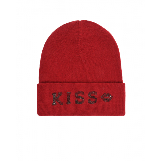 Красная шапка с надписью &quot;Kiss&quot; Regina | Фото 1