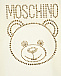 Футболка с лого из золотых заклепок Moschino | Фото 3