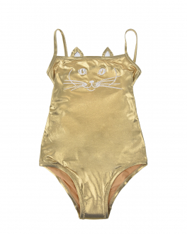 Золотистый купальник с вышивкой NATAYAKIM Золотой, арт. NY-020/19 GOLD | Фото 1