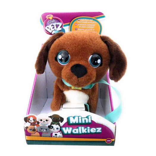 Мягконабивная игрушка интерактивный щенок Mini Walkiez Chocolab, ходячий, со звуковыми эффектами IMC Toys | Фото 1
