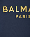 Темно-синяя футболка с золотистым лого Balmain | Фото 3