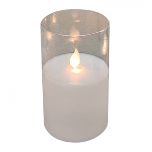 Новогодний сувенир &quot;Свеча в стекле&quot; 7,5x12,5 (LED) Timstor | Фото 1
