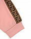 Розовая спортивная куртка с коричневыми лампасами Fendi | Фото 3