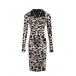 Бежевое платье c леопардовым принтом Roberto Cavalli | Фото 1