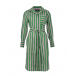 Зеленое платье-рубашка в полоску Dan Maralex | Фото 1