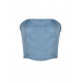 Голубой джинсовый корсетный топ  | Фото 1