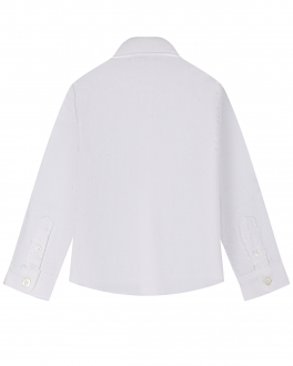 Белая рубашка с жаккардовым лого Emporio Armani Белый, арт. 6LHC86 1N8JZ F117 | Фото 2