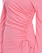 Розовое платье с разрезом и драпировкой ROHE | Фото 8