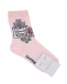 Розовые носки с принтом &quot;Парфюм и цветы&quot; La Perla | Фото 1