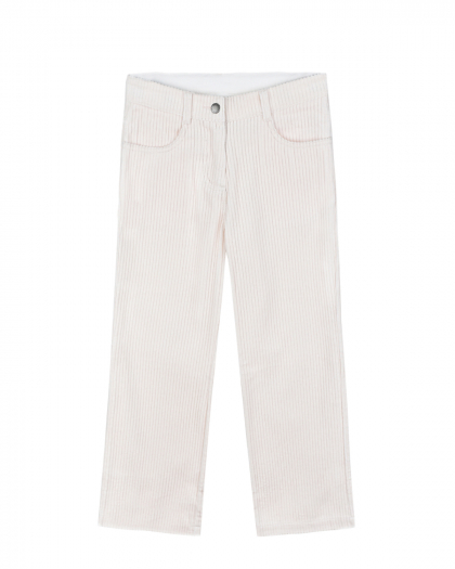 Вельветовые брюки пудрового цвета Stella McCartney | Фото 1
