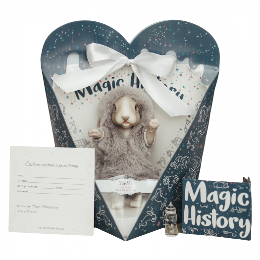 Игрушка Зайчонок &quot;Magic History&quot; серый, 15 см Magic Manufactory | Фото 1
