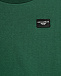 Футболка с логотипом на груди, темно - зеленая Dolce&Gabbana | Фото 3