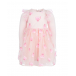 Розовое платье с аппликациями в форме сердечек Monnalisa | Фото 1