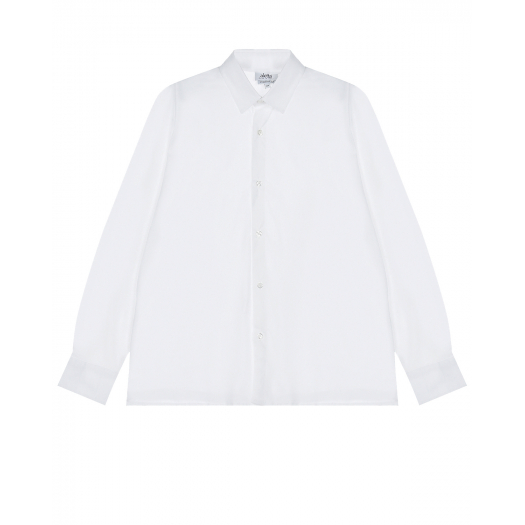 Белая рубашка со спинкой и рукавами из трикотажа Aletta | Фото 1