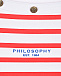 Свитшот в красно-белую полоску Philosophy di Lorenzo Serafini Kids | Фото 3