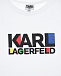 Белая хлопковая футболка с логотипом Karl Lagerfeld kids | Фото 3