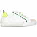 Белые кеды с зелеными шнурками Walkey | Фото 2