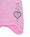 Розовая шапка с серебристым сердцем Regina | Фото 3