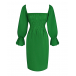 Зеленое льняное платье мини ALINE | Фото 1