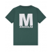 Зеленая футболка с крупным принтом &quot;М&quot; MM6 Maison Margiela | Фото 1