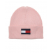 Розовая шапка с логотипом Tommy Hilfiger | Фото 1