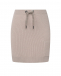 Кашемировая бежевая юбка с поясом на кулиске Brunello Cucinelli | Фото 1