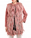Розовое пальто с отделкой перьями Blancha | Фото 8