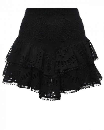 Мини-юбка с шитьем, черная Charo Ruiz | Фото 1