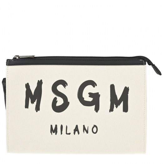 Сумка-косметичка с черным лого MSGM | Фото 1