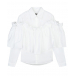 Белая блуза с рюшей по кругу MM6 Maison Margiela | Фото 1