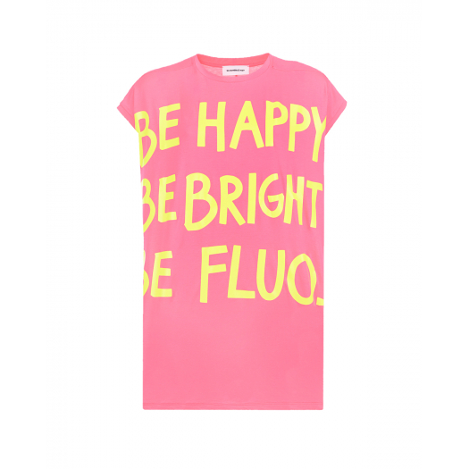 Розовая футболка с принтом &quot;Be Happy&quot;  | Фото 1