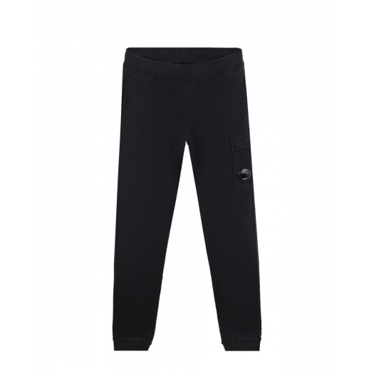 Черные спортивные брюки с накладным карманом CP Company | Фото 1