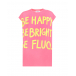 Розовая футболка с принтом &quot;Be Happy&quot;  | Фото 1