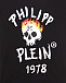 Черная футболка с принтом plein punk Philipp Plein | Фото 3